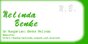 melinda benke business card